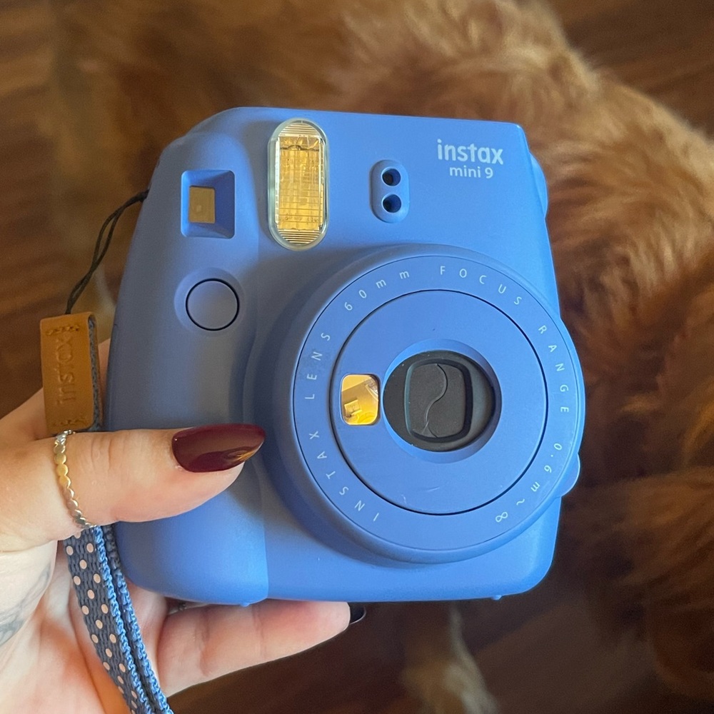 Blue Polaroid Camera